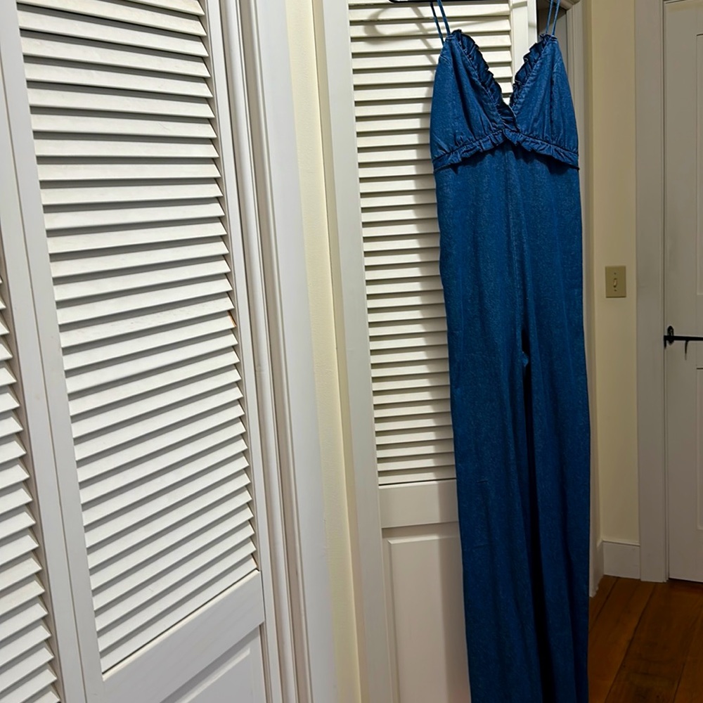 Anthropologie LaBiz Ruffle Jumpsuit